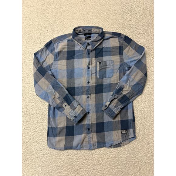 Quiksilver Mens Long Sleeve Flannel Shirt Medium - Picture 1 of 7